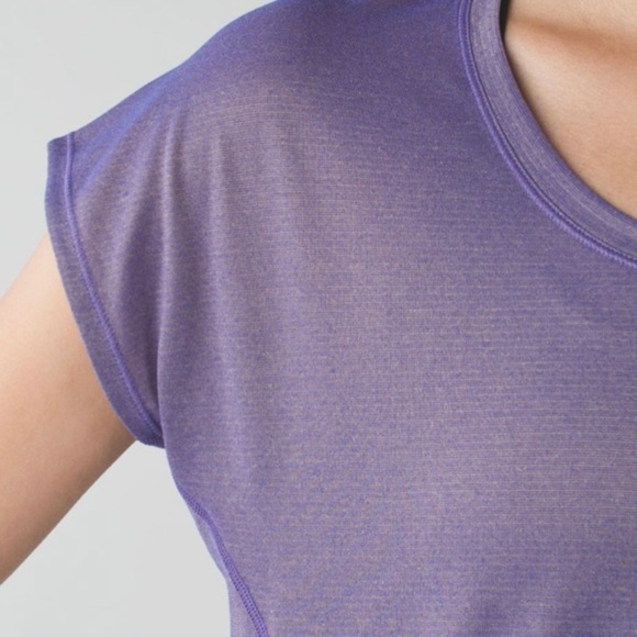 Lululemon Sweaty Or Not Crop Tee
Heathered Iris Flower / Gold size 8-10 - Picture 5 of 8